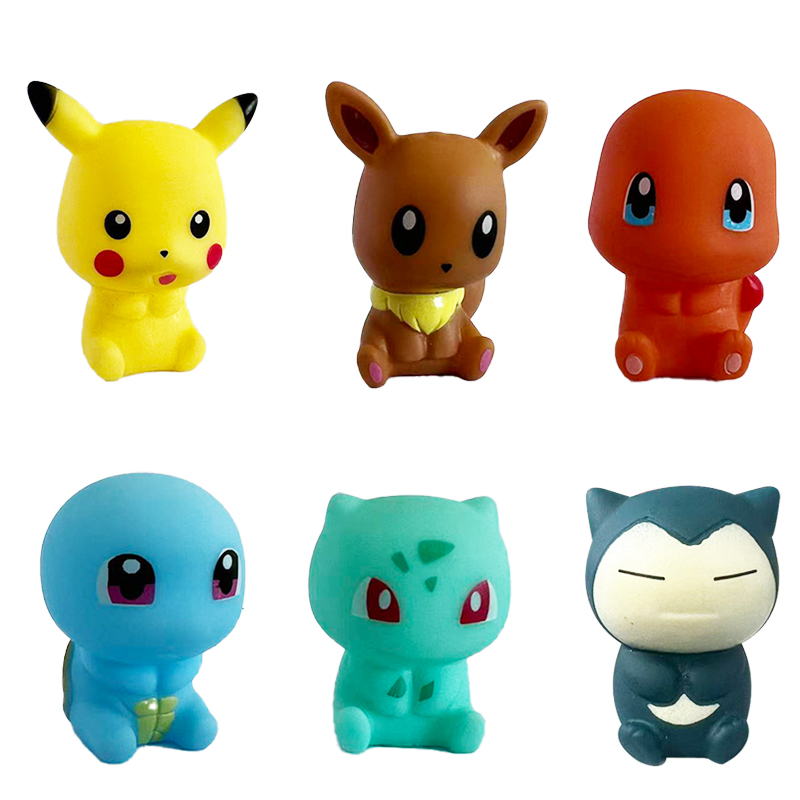 Baby Products For 1 Year Old - 6Pcs Pokemon Bath Toys Pikachu Bulbasaur