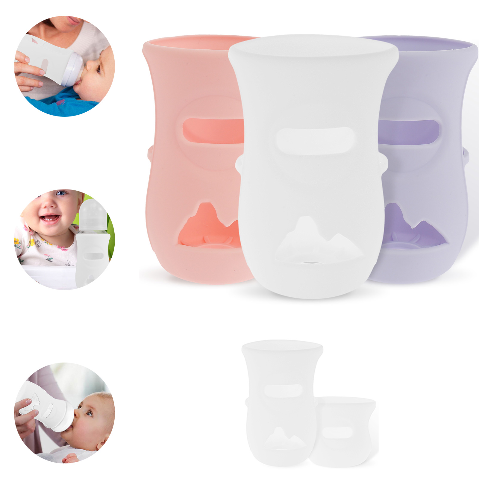 Zwitsal Baby Products - Silicone Sleeves Silicone Baby Bottle Cover